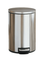 Better Homes & Gardens 3.1 Gallon Round Kitchen Step Trash Can Stainless Steel, Silver