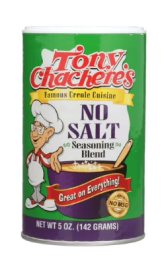 Tony Chachere's, Seasoning, Cajun, No Salt, 5 oz