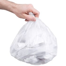 Pack of 2000 Clear Trash Bags 17 x 18. Thickness 6 Micron. High Density Polyethylene Garbage Can Liners 17x18. Tear Resistant Trash Liners for Offices