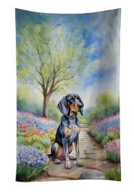 Bluetick Coonhound Spring Path Kitchen Towel Dish Cloths Guest Hand Towel Decorative Bathroom Towel for Face,Tea, Dishcloth, Kitchen and Bath
