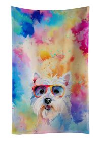 Westie Hippie Dawg Kitchen Towel Dish Cloths Guest Hand Towel Decorative Bathroom Towel for Face,Tea, Dishcloth, Kitchen and Bath