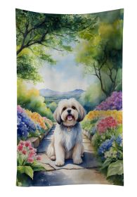 Lhasa Apso Spring Path Kitchen Towel Dish Cloths Guest Hand Towel Decorative Bathroom Towel for Face,Tea, Dishcloth, Kitchen and Bath