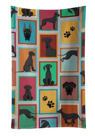 Lots of Black Great Dane Kitchen Towel Dish Cloths Guest Hand Towel Decorative Bathroom Towel for Face,Tea, Dishcloth, Kitchen and Bath