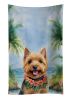 Norwich Terrier Luau Kitchen Towel Dish Cloths Guest Hand Towel Decorative Bathroom Towel for Face,Tea, Dishcloth, Kitchen and Bath
