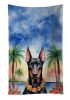 Doberman Pinscher Luau Kitchen Towel Dish Cloths Guest Hand Towel Decorative Bathroom Towel for Face,Tea, Dishcloth, Kitchen and Bath