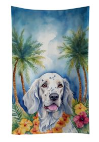 English Setter Luau Kitchen Towel Dish Cloths Guest Hand Towel Decorative Bathroom Towel for Face,Tea, Dishcloth, Kitchen and Bath