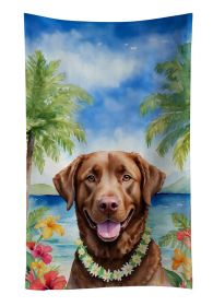 Chesapeake Bay Retriever Luau Kitchen Towel Dish Cloths Guest Hand Towel Decorative Bathroom Towel for Face,Tea, Dishcloth, Kitchen and Bath