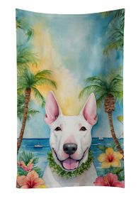NEW English Bull Terrier Luau Kitchen Towel Dish Cloths Guest Hand Towel Decorative Bathroom Towel for Face,Tea, Dishcloth, Kitchen and Bath