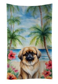 Pekingese Luau Kitchen Towel Dish Cloths Guest Hand Towel Decorative Bathroom Towel for Face,Tea, Dishcloth, Kitchen and Bath