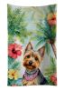 Silky Terrier Luau Kitchen Towel Dish Cloths Guest Hand Towel Decorative Bathroom Towel for Face,Tea, Dishcloth, Kitchen and Bath