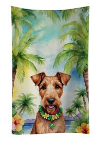 Irish Terrier Luau Kitchen Towel Dish Cloths Guest Hand Towel Decorative Bathroom Towel for Face,Tea, Dishcloth, Kitchen and Bath