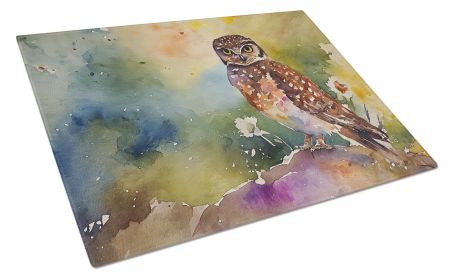 NEW Burrowing Owl Glass Cutting Board Decorative Tempered Glass Kitchen Cutting and Serving Board Large Size Chopping Board