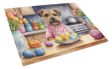 NEW Decorating Easter Border Terrier Glass Cutting Board Decorative Tempered Glass Kitchen Cutting and Serving Board Large Size Chopping Board