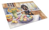 NEW Decorating Easter Black and Tan Coonhound Glass Cutting Board Decorative Tempered Glass Kitchen Cutting and Serving Board Large Size Chopping Boar