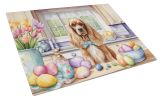 NEW Decorating Easter Cocker Spaniel Glass Cutting Board Decorative Tempered Glass Kitchen Cutting and Serving Board Large Size Chopping Board