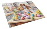 NEW Decorating Easter Cavalier Spaniel Glass Cutting Board Decorative Tempered Glass Kitchen Cutting and Serving Board Large Size Chopping Board