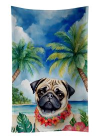 Pug Luau Kitchen Towel Dish Cloths Guest Hand Towel Decorative Bathroom Towel for Face,Tea, Dishcloth, Kitchen and Bath