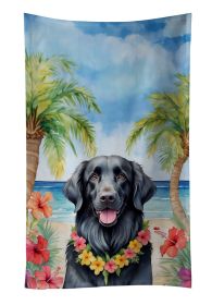 Flat-Coated Retriever Luau Kitchen Towel Dish Cloths Guest Hand Towel Decorative Bathroom Towel for Face,Tea, Dishcloth, Kitchen and Bath