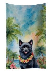 Schipperke Luau Kitchen Towel Dish Cloths Guest Hand Towel Decorative Bathroom Towel for Face,Tea, Dishcloth, Kitchen and Bath