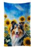 Collie in Sunflowers Kitchen Towel Dish Cloths Guest Hand Towel Decorative Bathroom Towel for Face,Tea, Dishcloth, Kitchen and Bath