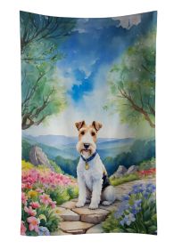 Fox Terrier Spring Path Kitchen Towel Dish Cloths Guest Hand Towel Decorative Bathroom Towel for Face,Tea, Dishcloth, Kitchen and Bath