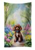 Chocolate Poodle Spring Path Kitchen Towel Dish Cloths Guest Hand Towel Decorative Bathroom Towel for Face,Tea, Dishcloth, Kitchen and Bath