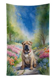 Shar Pei Spring Path Kitchen Towel Dish Cloths Guest Hand Towel Decorative Bathroom Towel for Face,Tea, Dishcloth, Kitchen and Bath