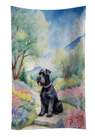 Giant Schnauzer Spring Path Kitchen Towel Dish Cloths Guest Hand Towel Decorative Bathroom Towel for Face,Tea, Dishcloth, Kitchen and Bath
