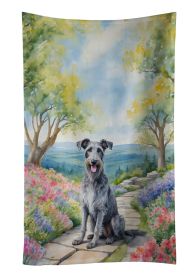 Scottish Deerhound Spring Path Kitchen Towel Dish Cloths Guest Hand Towel Decorative Bathroom Towel for Face,Tea, Dishcloth, Kitchen and Bath