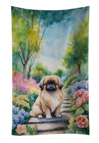 Pekingese Spring Path Kitchen Towel Dish Cloths Guest Hand Towel Decorative Bathroom Towel for Face,Tea, Dishcloth, Kitchen and Bath