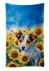 Jack Russell Terrier in Sunflowers Kitchen Towel Dish Cloths Guest Hand Towel Decorative Bathroom Towel for Face,Tea, Dishcloth, Kitchen and Bath