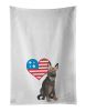 NEW German Shepherd Puppy Patriotic Kitchen Towel Set of 2 White Dish Towels Decorative Bathroom Hand towel for Hand, Face, Hair, Yoga, Tea, Dishcloth