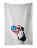 NEW Bernese Mountain Dog #3 Patriotic Kitchen Towel Set of 2 White Dish Towels Decorative Bathroom Hand towel for Hand, Face, Hair, Yoga, Tea