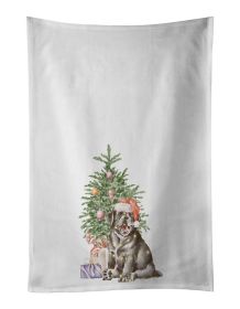NEW Labrador Retriever Black Puppy Christmas Presents and Tree Kitchen Towel Set of 2 White Dish Towels Decorative Bathroom Hand towel for Hand, Face