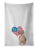 NEW Yorkie Chocolate Puppy Patriotic Kitchen Towel Set of 2 White Dish Towels Decorative Bathroom Hand towel for Hand, Face, Hair, Yoga, Tea