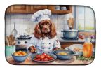 Sussex Spaniel The Chef Dish Drying Mat Absorbent Dish Drying Mat Pad for Kitchen Counter Dish Drainer Mat for Countertop, 14 x 21", Multicolor