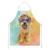 Cairn Terrier Hippie Dawg Apron Cooking Kitchen Server Baking Crafts Gardening for Adult Women Men, Unisex, Large, Multicolor