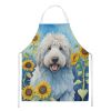 Komondor in Sunflowers Apron Cooking Kitchen Server Baking Crafts Gardening for Adult Women Men, Unisex, Large, Multicolor