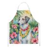 Borzoi Luau Apron Cooking Kitchen Server Baking Crafts Gardening for Adult Women Men, Unisex, Large, Multicolor