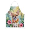 Chihuahua Luau Apron Cooking Kitchen Server Baking Crafts Gardening for Adult Women Men, Unisex, Large, Multicolor