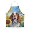Welsh Springer Spaniel in Sunflowers Apron Cooking Kitchen Server Baking Crafts Gardening for Adult Women Men, Unisex, Large, Multicolor