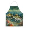 Smallmouth Bass Apron Cooking Kitchen Server Baking Crafts Gardening for Adult Women Men, Unisex, Large, Multicolor