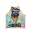 Scottish Terrier Hippie Dawg Apron Cooking Kitchen Server Baking Crafts Gardening for Adult Women Men, Unisex, Large, Multicolor