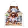 Chocolate Poodle The Chef Apron Cooking Kitchen Server Baking Crafts Gardening for Adult Women Men, Unisex, Large, Multicolor