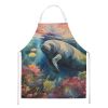 Manatee Apron Cooking Kitchen Server Baking Crafts Gardening for Adult Women Men, Unisex, Large, Multicolor