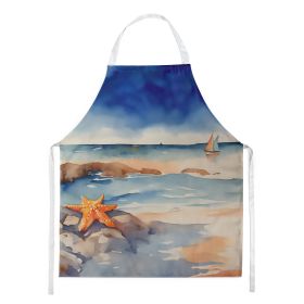 Starfish Apron Cooking Kitchen Server Baking Crafts Gardening for Adult Women Men, Unisex, Large, Multicolor