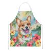 Corgi Luau Apron Cooking Kitchen Server Baking Crafts Gardening for Adult Women Men, Unisex, Large, Multicolor