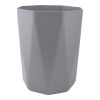 5 Gallon Trash Can, Plastic Office Trash Can, Geometric Silver 4Pack