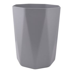 5 Gallon Trash Can, Plastic Office Trash Can, Geometric Silver 4Pack