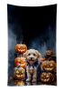 Labradoodle Puppy Halloween Kitchen Towel Dish Cloths Guest Hand Towel Decorative Bathroom Towel for Face,Tea, Dishcloth, Kitchen and Bath